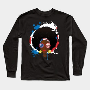 Afro American Girl Long Sleeve T-Shirt